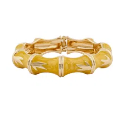 QUERALT Brass-Plated Bamboo Enamel Bangle-Style Bracelet image 2