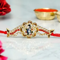 Designer D902P6C6 Assorted Rakhi, Chawal Roli Pack Set-image-30