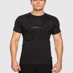 Musclemind Men Graphic Printed Round Neck Compression T-shirt-picture-23