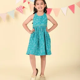 Fabindia Tropical Print Fit & Flare Dress-picture-30