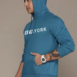 Mast & Harbour Men Printed Hooded Sweatshirt image 3