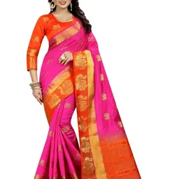 SAARAH Art Silk Fusion Kanjeevaram Saree-picture-24