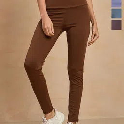 COLOR CAPITAL Women Pack of 4 Skinny Fit Antimicrobial Ankle Length Gym Tights-picture-23