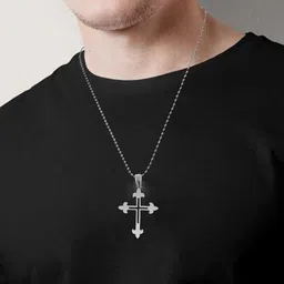 Utkarsh Silver-Plated Geometric Pendants with Chains image 4