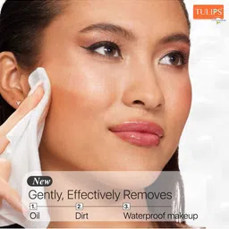 TULIPS Makeup Remover Micellar Water Wipes - 30Pcs image 5