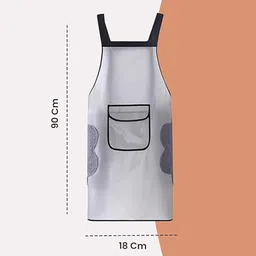 HOMEESSENTIALS Unisex Black Printed Oil-Proof Waterproof Aprons image 3