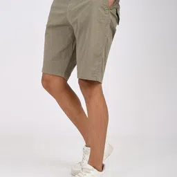 mechanic Solid Men Khaki Chino Shorts, Cargo Shorts image 4