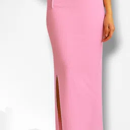 The Stanch Shapeware Pink MT0091 Lycra Blend Petticoat-image-20
