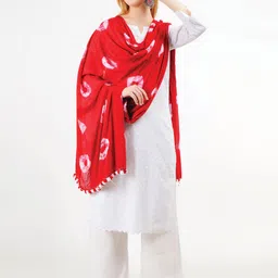 Way2Like Bandhani Printed Pure Cotton Hijab Scarf Wrap Dupatta image 3
