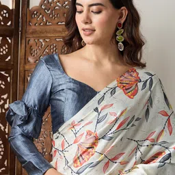 Sangria Printed Saree With Blouse Piece image 5
