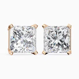 VALANOVA 18Kt Lab Grown Rose Gold Diamond Studded Earrings-1.55 gm-picture-36