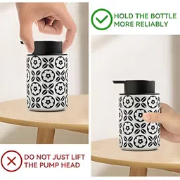 FabSeasons Black & White Abstract Ceramic Soap Dispenser image 4