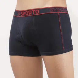 Sporto by Macho Men Pack Of 2 Mid Rise Short Trunks Sprto-M1020_N(1)-R(1)-XL-Navy_Red image 5