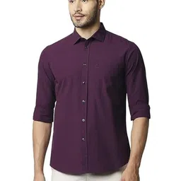 ISUEL FAB Men Purple Solid Cotton Casual Shirts-picture-18