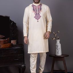 DEVOILER Men Ethnic Motifs Printed Regular Kurta with Pyjamas-picture-24