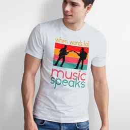 Seekbuylove Typography Printed Short Sleeves Bio Finish Cotton T-shirt image 5