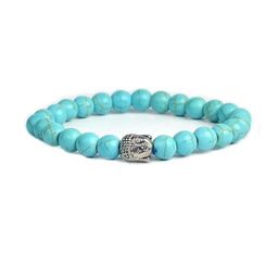 VIBESLE Unisex Blue Buddha Beads Charm Bracelet-picture-6