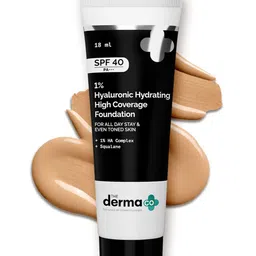 The Derma co. 1% Hyaluronic Hydrating High Coverage Foundation 18 ml - Nude 02 image 1