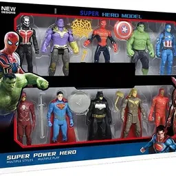 toyomaa Super Heroes Action Figure Toys for kids (Pack of 10).-picture-18
