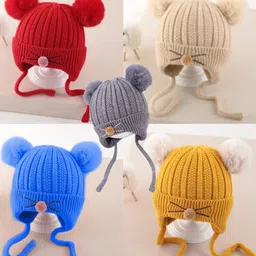Tomorrow Fashion Unisex Multicoloured Wool Caps image 5