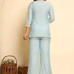 KASYA Printed V-Neck Tunic With Trousers Co-Ords image 5