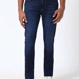 Peter England Casuals Men Mid-Rise Slim Fit Light Fade Jeans-picture-45