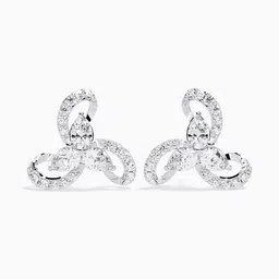 VALANOVA 925 Sterling Silver Plated White Gold Diamond Earrings-1.68 gm-picture-31