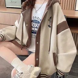 JC Mode Women Colourblocked Bomber with Embroidered Jacket image 2