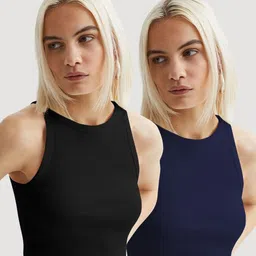 CILIMILI Women Pack of 2 Tank Crop Top-image-64