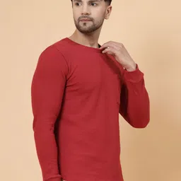 Metronaut Men Solid Round Neck Cotton T-shirt image 2