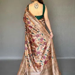 KALINI Yellow Printed Silk Blend Sarees image 2