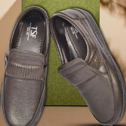 TSF Men Brown Leather Formal Shoes-picture-35