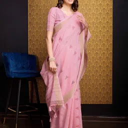 DIVASTRI Geometric Printed Pure Cotton Saree image 5