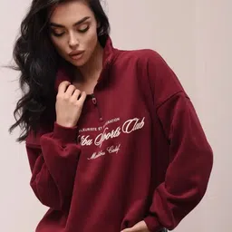 LULU & SKY Typography Printed High Neck Pullover Sweatshirt-picture-28