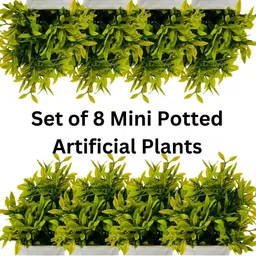 Dekorly Green Plastic Fern Artificial Flowers & Plants With Pot image 2