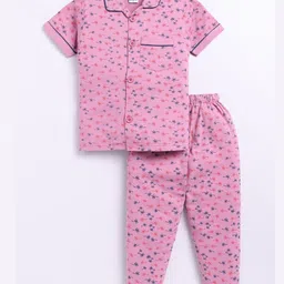 GEMINI Kids Printed Lapel Collar Pure Cotton Night Suit-picture-10