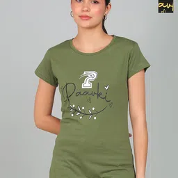 PAAVKI Women Pack Of 2 Typography Printed T-shirt-picture-32