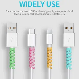 5teknova Highly Flexible Silicone Cable Protector Charger Spring Cable AZQ8 Cable Protector-picture-44
