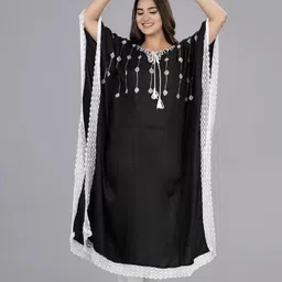 ANNAYEMA APPARELS Women Embroidered Asymmetric Kaftan Kurta-picture-37