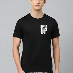 SZN Men Typography Printed Slim Fit Monochrome T-shirt-picture-42