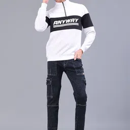 V-Mart Men Colourblocked Sweatshirt image 2
