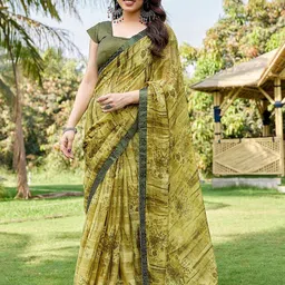 Lookmark Floral Printed Pure Georgette Saree-image-75