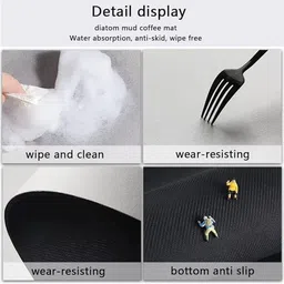 Deoxys 2-Pcs Blue & Beige Printed Anti-Skid Floor Mats & Dhurries image 5