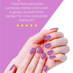 GlamFam Luxe Set Of 2 Glossy Finish Nail Lacquer - 12 ml Each - Deep Blush 12 image 5