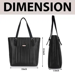 SPOTIC Women Textured Shopper Tote Bag image 2