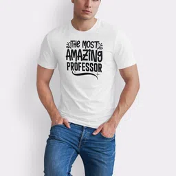 Seekbuylove Men Typography Printed Bio Finish Round Neck Short Sleeves Regular Fit T-shirt image 2
