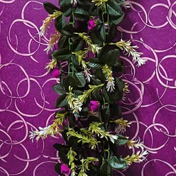 kingstyle impex Artificial Flowers Home Decoration Vine Creepers Plant Wall Hanging Chain 113I Multicolor Rose Artificial Flower-picture-11