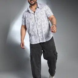 Instafab Plus Size Men Comfort Abstract Printed Pure Cotton Casual Shirt-picture-41