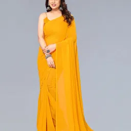 Moda Rapido Solid Poly Georgette Daily Regular Saree-picture-40