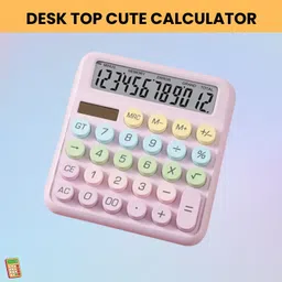 clairbell Desktop Cute Calculator, 12-Digit Large Display With Aesthetic Candy ColorO8 Desktop Cute Calculator, 12-Digit Large Display With Aesthetic Candy ColorW8 Basic Calculator-picture-16